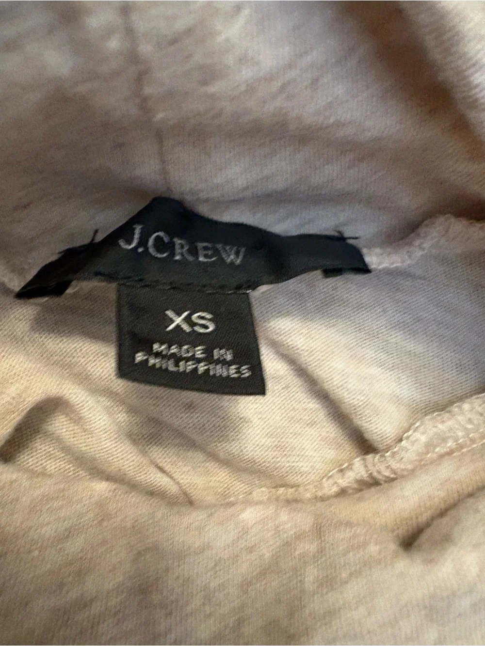 J.Crew Soft Knit Cowl Neck Long Sleeve Top Heather Oatmeal XS